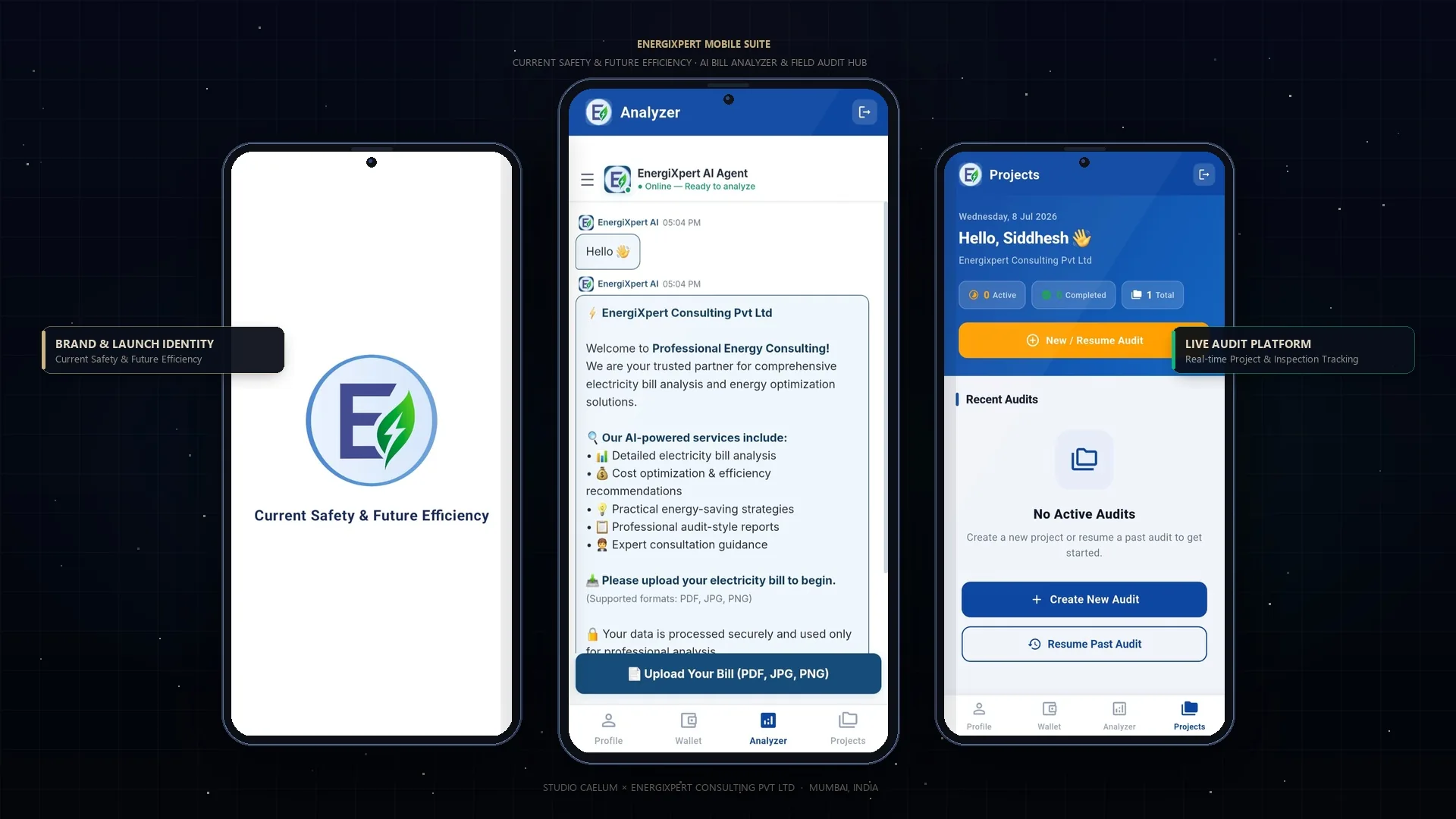 EnergiXpert Mobile Suite 12-Screen Mobile UI/UX